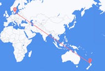 出发地 新西兰出发地 奧克蘭都會區目的地 瑞典韦克舍的航班
