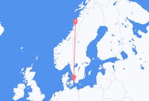 Vols depuis la ville de Copenhague vers la ville de Mosjøen