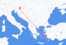 Fly fra Zagreb til Kalymnos