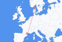 Vluchten van Gerona, Spanje naar Aalborg, Denemarken