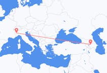 Loty z Gandża, Azerbejdżan do Turynu, Włochy