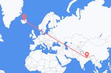 Voos de Gaya, Índia para Akureyri, Islândia