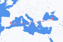 出发地 土耳其出发地 薩姆松目的地 西班牙阿利坎特的航班