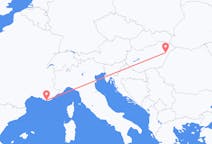 Flyg från Debrecen till Toulon