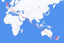 Flyg från Komani, Nya Zeeland till Glasgow, Skottland