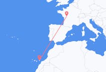 Vols depuis la ville de Poitiers vers la ville de Fuerteventura