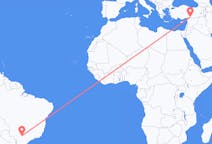 Flyrejser fra Presidente Prudente, São Paulo, Brasilien til Gaziantep, Tyrkiet
