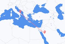 Flights from AlUla, Saudi Arabia to Bari, Italy