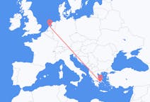 オランダのアムステルダムからから、ギリシャのアテネまでのフライト