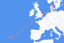 Flights from Ponta Delgada, Portugal to Aarhus, Denmark