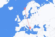 Flyrejser fra Trondheim, Norge til Ioannina, Grækenland