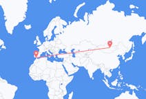 Vluchten van Ulaanbaatar naar Jerez