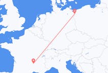 Flyrejser fra Le Puy-en-Velay, Frankrig til Stettin, Polen