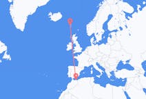 Loty z Melilla, Hiszpania do Sørvágur, Wyspy Owcze