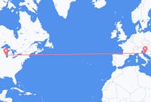 美国出发地 密尔沃基飞往美国目的地 扎達爾的航班