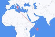 Flights from Praslin, Seychelles to Catania, Italy