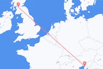 Flug frá Glasgow, Skotlandi til Trieste, Ítalíu