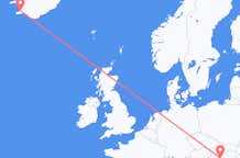 Vluchten van Boedapest, Hongarije naar Reykjavík, IJsland