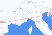 Flyreiser fra Rijeka, Kroatia til Toulouse, Frankrike