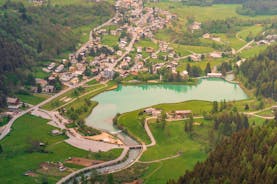 photo of aerial view of Ayas is a commune in the Aosta Valley region of northwestern Italy.