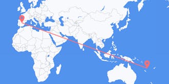Flights from Vanuatu to Spain