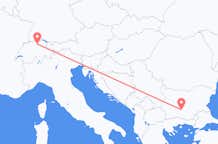 Flyrejser fra Plovdiv til Zürich