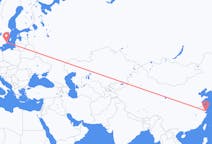 중국발 상하이시, 스웨덴행 칼마르 항공편