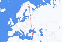 เที่ยวบิน จาก คูซาโม, ฟินแลนด์ ไปยัง อาดานา, ตุรกี