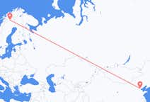 出发地 中国天津市目的地 瑞典基律纳的航班