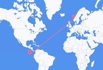 Flights from Baltra Island, Ecuador to Bergen, Norway