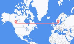 Flyreiser fra Dawson Creek, Canada til Angelholm, Sverige