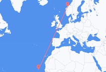 Flyreiser fra Praia, Kapp Verde til Molde, Norge