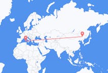Flyreiser fra Harbin, Kina til Cagliari, Italia