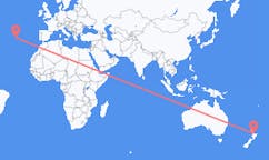 Flyg från Tauranga, Nya Zeeland till Horta, Portugal