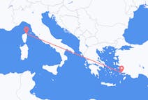 Loty z Bastia, Francja z Halikarnas, Turcja