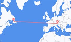 Flyreiser fra Deer Lake, Canada til Klagenfurt, Østerrike