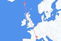 Flyreiser fra Sørvágur, Færøyene til Montpellier, Frankrike