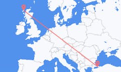 Fly fra Stornoway til Istanbul