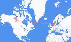 Flyg från Yellowknife, Kanada till Ängelholm, Sverige