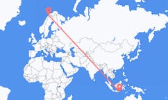 Flyg från Praya, Lombok, Indonesien till Bardufoss, Norge
