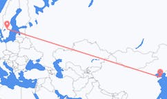 Flyrejser fra Yantai, Kina til Oerebro, Sverige