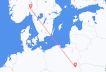 Vluchten van Oslo, Noorwegen naar Lublin, Polen