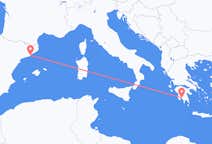 出发地 希腊出发地 卡拉马塔目的地 西班牙巴塞罗那的航班