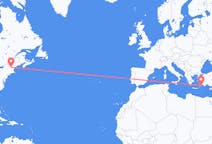 Flyg från Lebanon, USA till Rhodes, England, Grekland