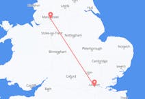 Flyreiser fra Manchester, England til London, England