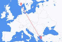 Vols de Kristiansand, Norvège pour Chios, Grèce