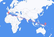 Flyreiser fra Rabaul, Papua Ny-Guinea til Alicante, Spania