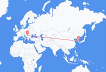 Vluchten van Daegu, Zuid-Korea naar Belgrado, Servië
