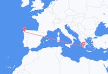 Flyreiser fra Santiago de Compostela, Spania til Kalamata, Hellas