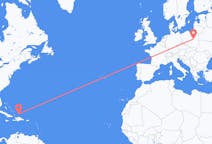 Flights from Cockburn Town, Turks & Caicos Islands to Warsaw, Poland